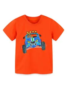 StyleCast Boys Solid Printed Round Neck Cotton T-shirt