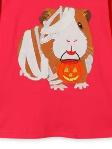 StyleCast Girls Printed Solid Round Neck Cotton T-shirt