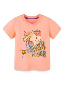 StyleCast Girls Printed Printed Round Neck Cotton T-shirt