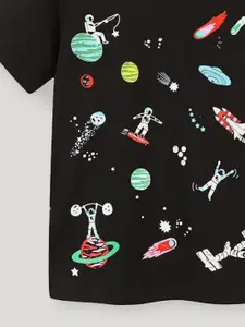 StyleCast Boys Graphic Printed Solid Round Neck Cotton T-shirt