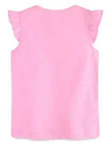 StyleCast Girls Graphic Printed Solid Round Neck Cotton T-shirt