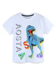 StyleCast Boys Graphic Printed Solid Round Neck Cotton T-shirt