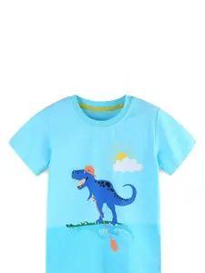 StyleCast Boys Graphic Printed Solid Round Neck Cotton T-shirt