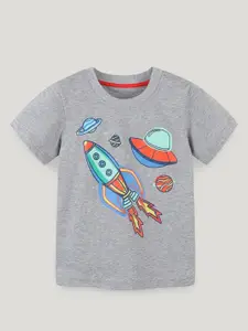 StyleCast Boys Printed Solid Round Neck Cotton T-shirt