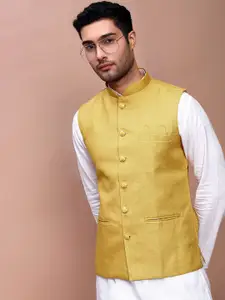 SHOWOFF Slim Fit With Mandarin Collar Nehru Jackets