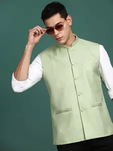 SHOWOFF Men Slim Fit Woven Nehru Jacket
