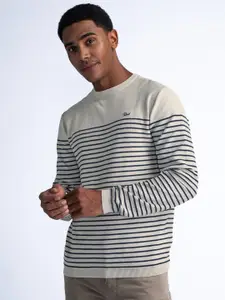 Petrol Men Striped Organic Cotton Pullover