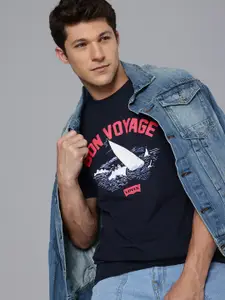 Levis Graphic Printed Pure Cotton Slim Fit T-shirt