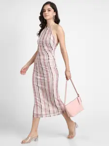 FOREVER 21 Halter Neck A-Line Midi Dress