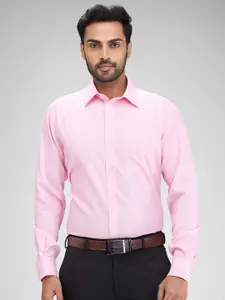 Park Avenue Men Opaque Textured Spread Collar Formal Shirt