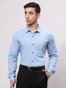 Park Avenue Men Slim Fit Opaque Checked Spread Collar Formal Shirt