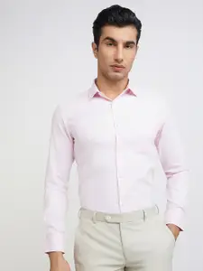 Park Avenue Men Slim Fit Opaque Textured Spread Collar Formal Shirt