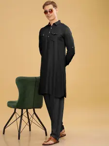 Anouk Pure Cotton Pathani Kurta Pyjama Set