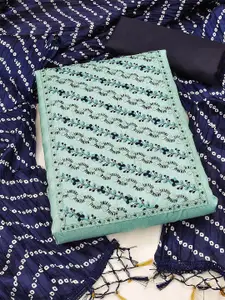 KIMISHA Floral Embroidered Unstitched Dress Material