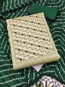 KIMISHA Floral Embroidered Unstitched Dress Material