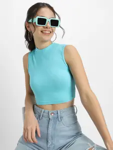 JUNEBERRY women pure cotton solid Crop Top