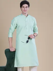 Anouk Mandarin Collar Embroidered Thread Work Straight Kurta