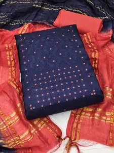 KIMISHA Geometric Embroidered Sequinned Unstitched Dress Material