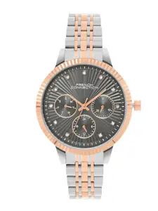 French Connection Women Embellished Dial & Bracelet Style Straps Analogue Watch FCN072RTM