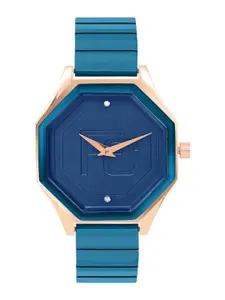 French Connection Women Embellished Dial &  Bracelet Style Straps Analogue Watch FCN090UM