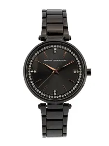 French Connection Women Embellished Dial & Bracelet Style Straps Analogue Watch FCU4BM