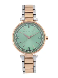 French Connection Women Embellished Dial & Bracelet Style Straps Analogue Watch FCU4RTM
