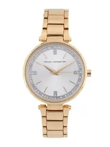 French Connection Women Embellished Dial & Bracelet Style Straps Analogue Watch FCU4GM