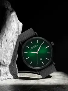 French Connection Men Dial & Stainless Steel Textured Straps Analogue Watch FCN086NBM