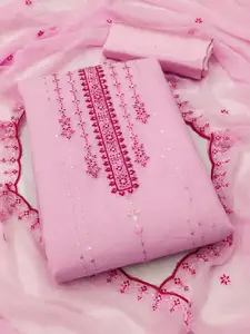 KIMISHA Floral Embroidered Unstitched Dress Material