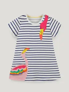 StyleCast Striped Patchwork Cotton A-Line Dress