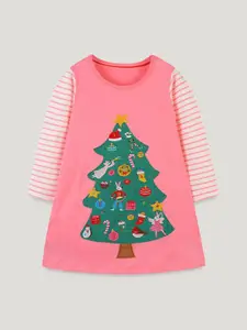 StyleCast Striped A-Line Dress