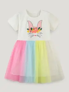 StyleCast Short Sleeves Cotton Fit and Flare Dress