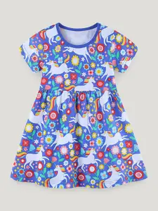 StyleCast Printed Cotton A-Line Dress