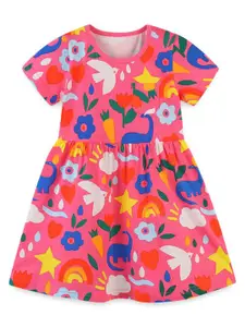 StyleCast Printed Fit & Flare Dress