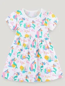StyleCast Girls Printed Fit & Flare Dress