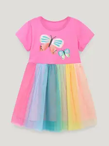 StyleCast Girls Printed Fit & Flare Dress