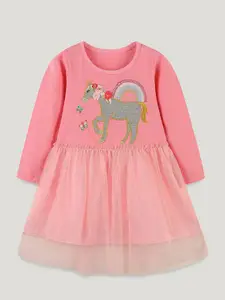 StyleCast Applique work Fit & Flare Dress