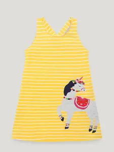 StyleCast Striped Sleeveless Cotton A-Line Dress
