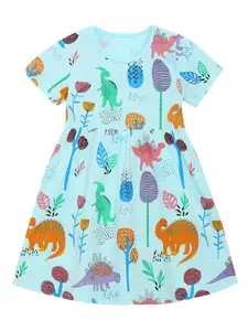 StyleCast Printed Short Sleeves Fit and Flare Dress