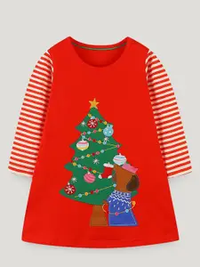 StyleCast Girls Striped Patchwork A-Line Dress