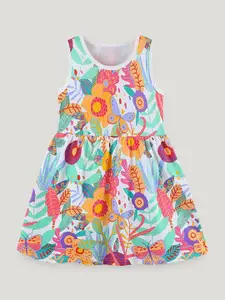 StyleCast Girls Floral Print Sleeveless Cotton A-Line Dress