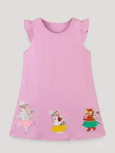 StyleCast Solid Applique A-Line Dress