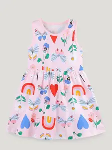 StyleCast Printed Sleeveless Cotton A-Line Dress