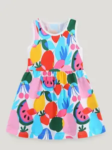 StyleCast Printed Sleeveless Cotton A-Line Dress