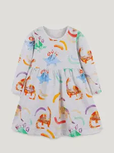 StyleCast Print Fit & Flare Dress