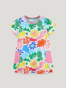 StyleCast Girls Tropical Print Cotton A-Line Dress