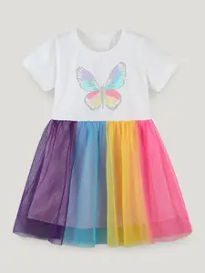 StyleCast Colourblocked Cottton Fit & Flare Dress