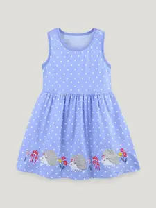 StyleCast Girls Polka Dot Printed Sleeveless Fit and Flare Dress