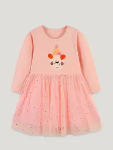 StyleCast Girls Long Sleeves Cotton Fit and Flare Dress