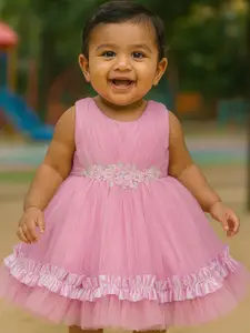 MeeMee Layered Net A-Line Dress